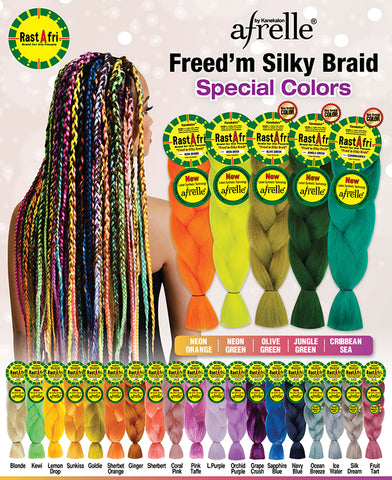 RastAfri Freed'm Silky Braid Afrelle 100% Kanekalon