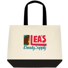 Lea's Beauty Supply Two-Tone Deluxe Classic Cotton Tote Bags