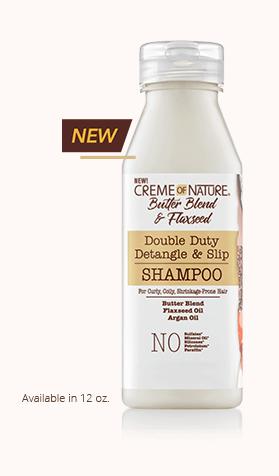 Creme of Nature Butter Blend & Flaxseed Detangling Shampoo, 12 oz
