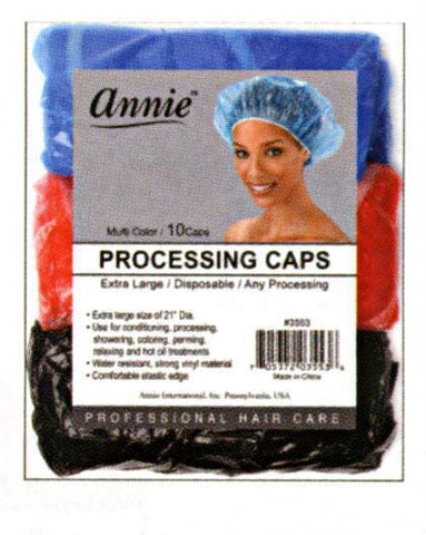 Annie 10Pc Processing Caps Clear X-Large