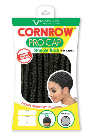 Cornrow Pro Cap Straight Back W/Comb
