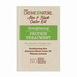Creme of Nature Aloe & Black Castor Oil Hair Protein Treatment, 1.5