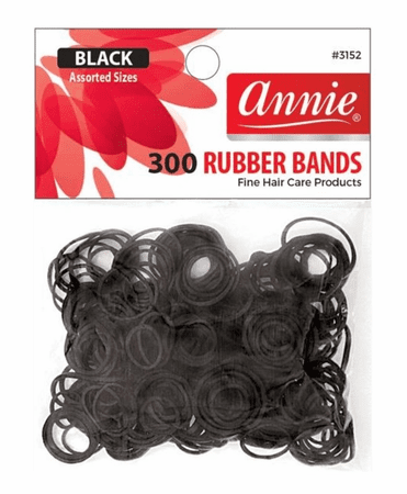 Annie Black Rubber Bands 300 Count